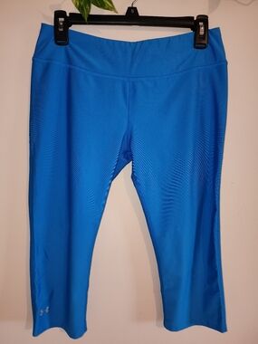Under Armour HeatGear Fitted Capri Leggings - Blue - Medium